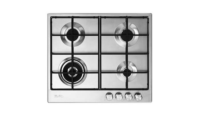 ELBA ELIO LITE 60CM 4BRN GAS HOB STAINLESS STEEL D.K. GAS APPLIANCES (P