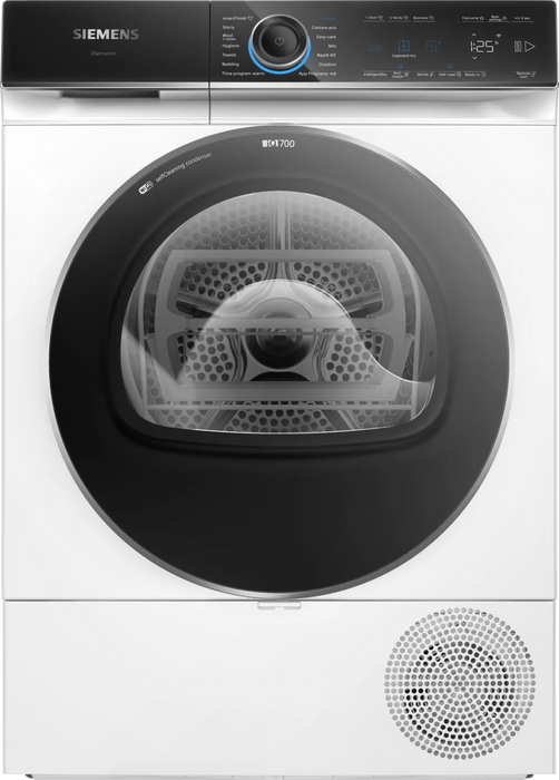 SIEMENS IQ700 9KG HEAT PUMP TUMBLE DRYER WHITE BSH HOME APPLIANCES