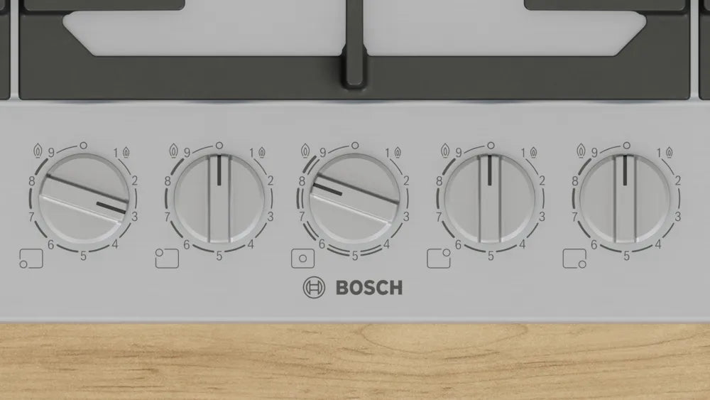 BOSCH 90CM GAS HOB SERIE 8 STAINLESS STEEL BOSC