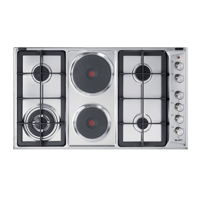 ELBA CLASSIC 90CM 4 BURNER GAS HOB WITH 2 ELECTRIC ELBA