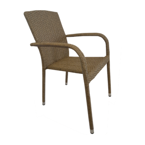 SUNBY PATIO CHAIR - POLLY RAT. STACKABLE BROWN HELDERBERG INT. IMPORT
