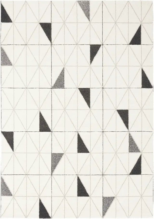 SHUFFLE RUG 160X230 - MODERN TRIANGULAR DESIGN BLK RUGS ORIGINAL