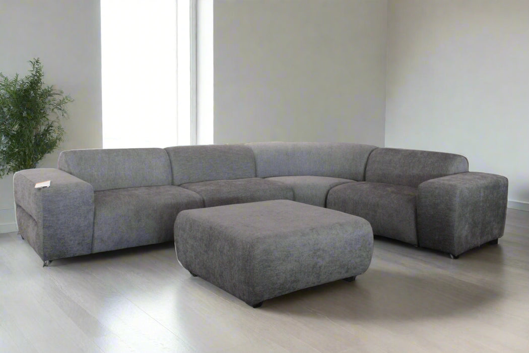 6PCE PEARL MODULAR CORNER L/S - ACCRA GREY EARTHLINE FURNITURE