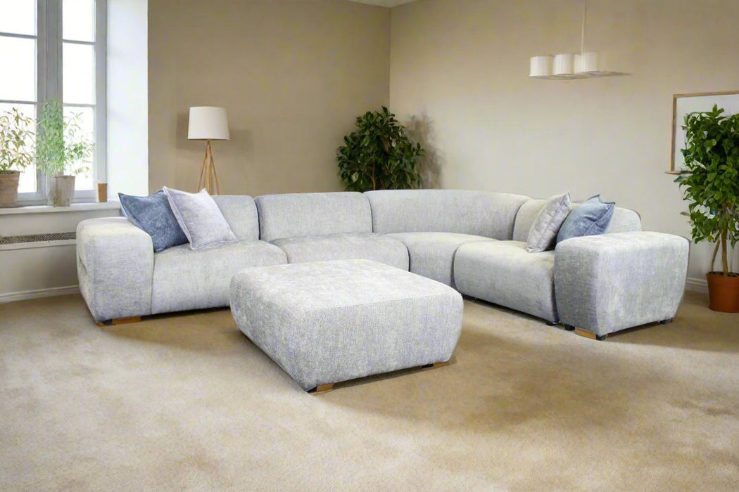 6 piece PEARL Modular corner lounge suite in a durable fabric