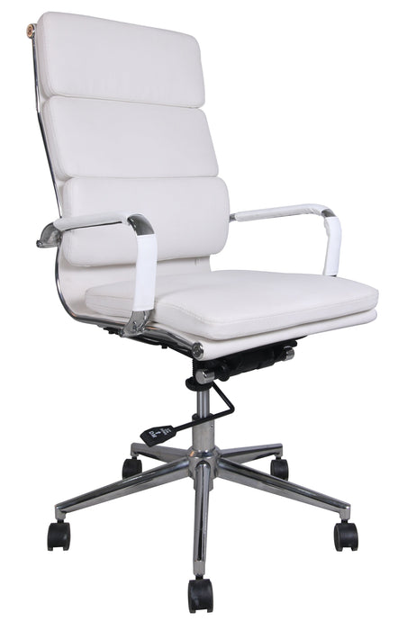 ANCHORAGE HIGH BACK CHAIR - WHITE PU - 120KG DESK