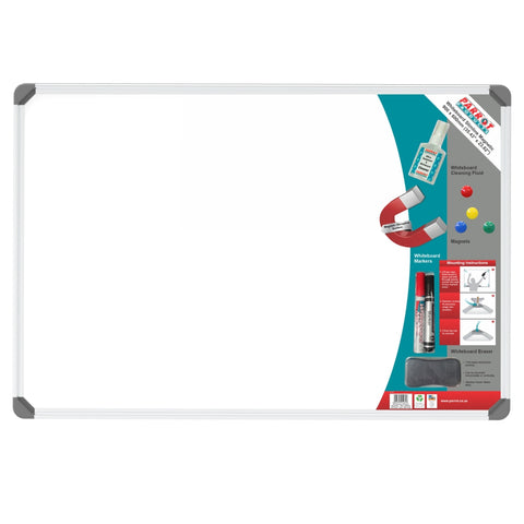 WHITEBOARD SLIMLINE MAGNETIC 900*600MM RETAIL PARROT PRODUCTS