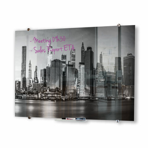 GLASS WHITEBOARD MAGNETIC PRINTED 900*600MM PARROT PRODUCTS