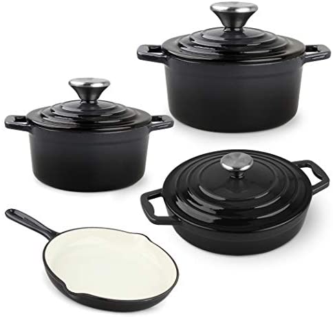 CH 7PCS CAST IRON POT SET - BLACK MABR