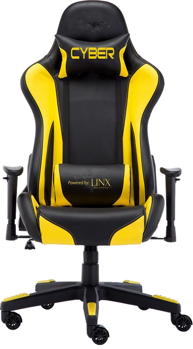 CYBER RACING HIGHBACK CHAIR (BLACK&YELLOW) 150KG CDENS