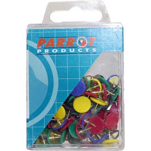 DRAWING PINS BOXED PACK 100 ASSORTED