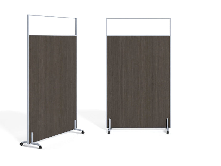 STL-P01-3 PARTITION CLEAR TEMPERED GLASS & MELAMINE (M8061 D STEL