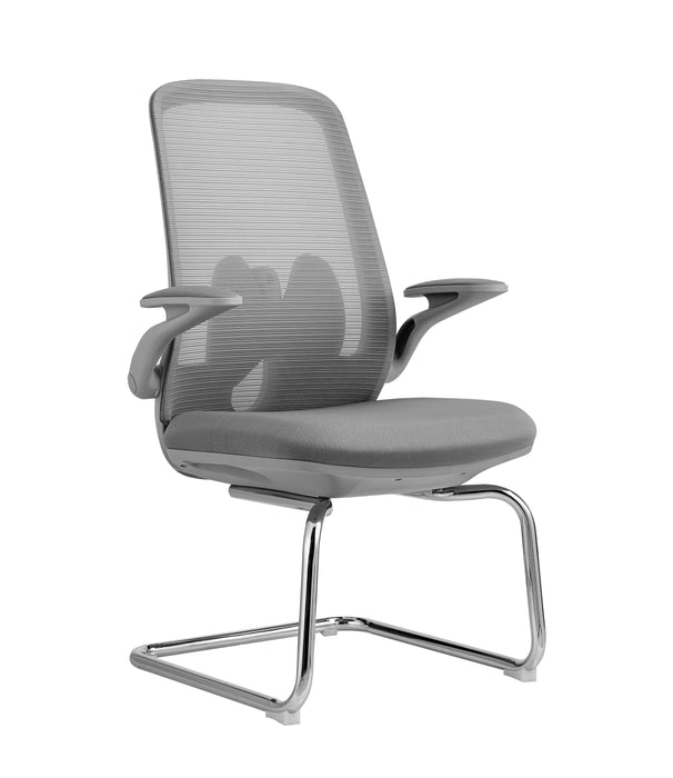 HT-286DG VISITOR CHAIR (LIGHT GREY-120KG)
