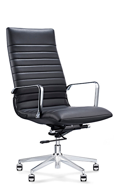 HIGHBACK OFFICE CHAIR ALU ARM W/ CHROME HT-303A STELLAR LIMITED