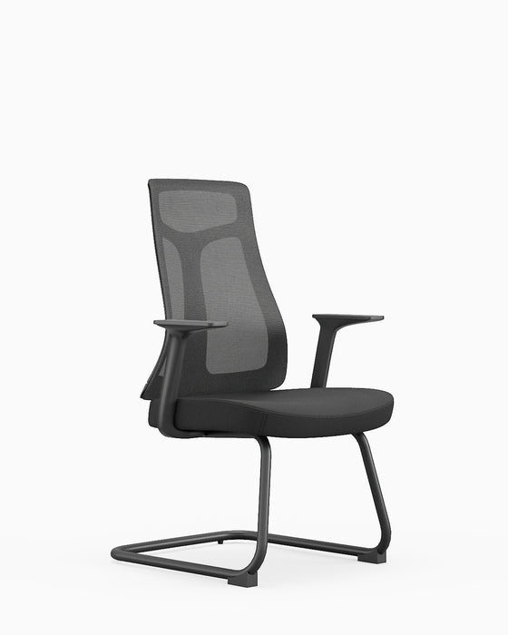 HT-503D VISITOR CHAIR (BLACK-120KG)
