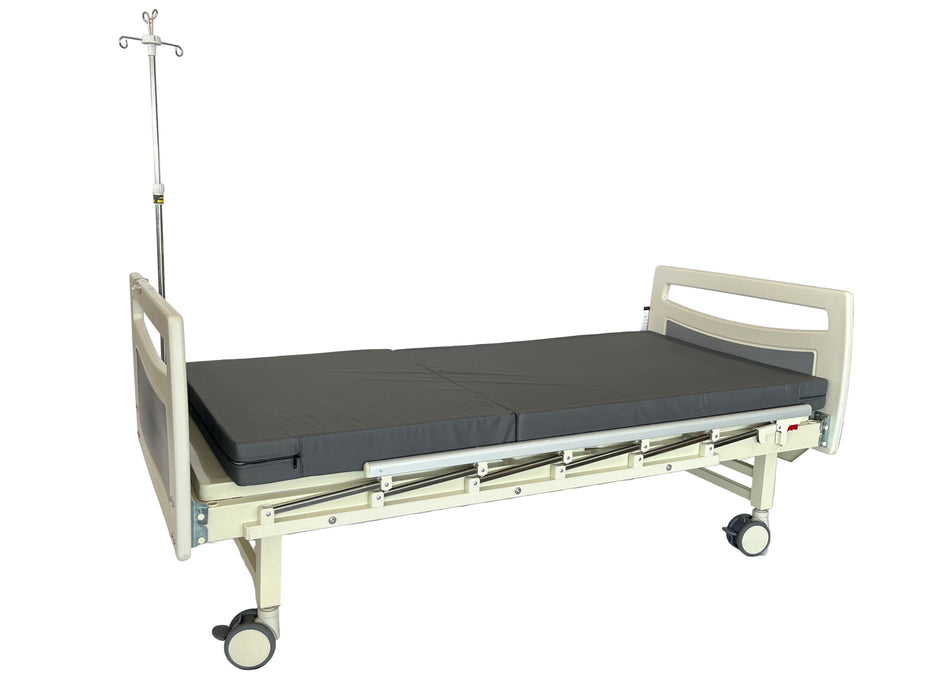 STL-M2CB (N) MANUAL TWO CRANK BED INCL FABRIC MATTRESS STEL