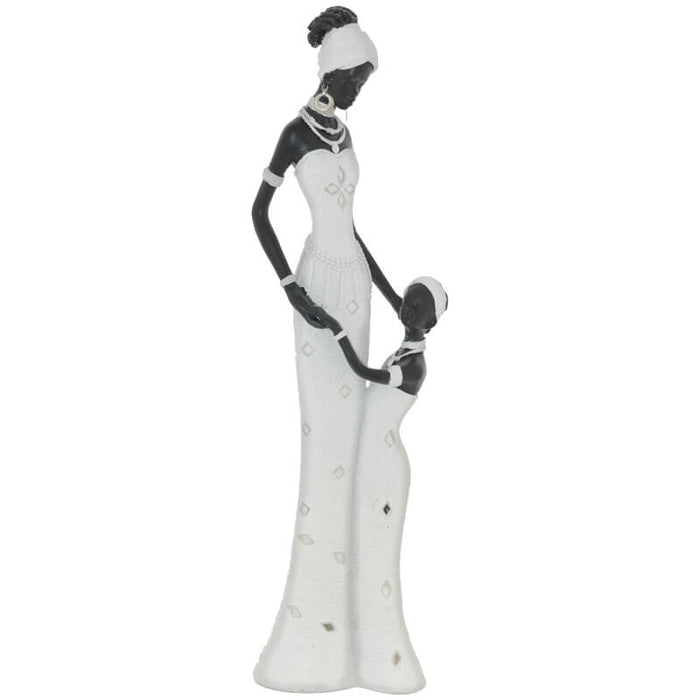 MOTSWARI MOTHER WITH CHILD 42CM TRANS NATAL CUT GLASS