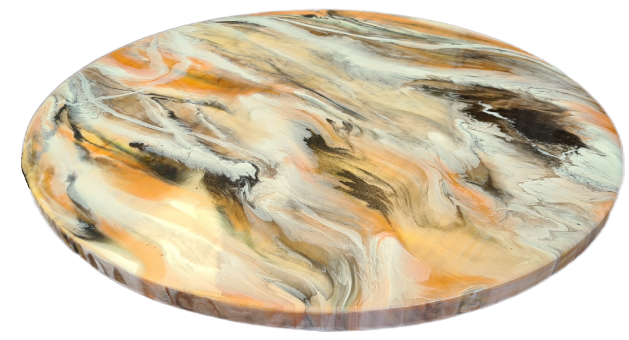 RESIN MARBLE KALAHARI LAZY SUSAN 50CM STUDIO DI