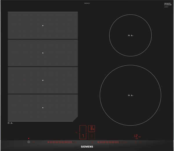SIEMENS IQ700 60CM INDUCTION HOB BLACK BSH HOME APPLIANCES