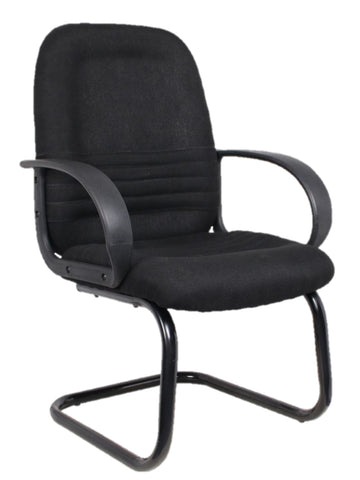 MADISON VISITORS CHAIR - (FABRIC/BLACK) 120KG CDENS