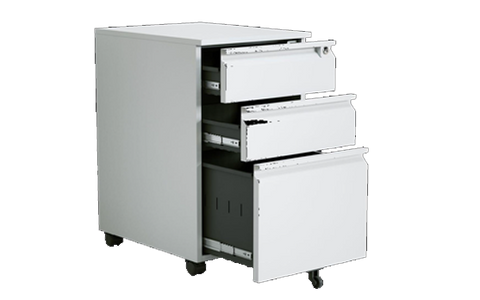 Mobile 3 Drawer - No Handle (White) KTMM INVESTMENT PTY LT
