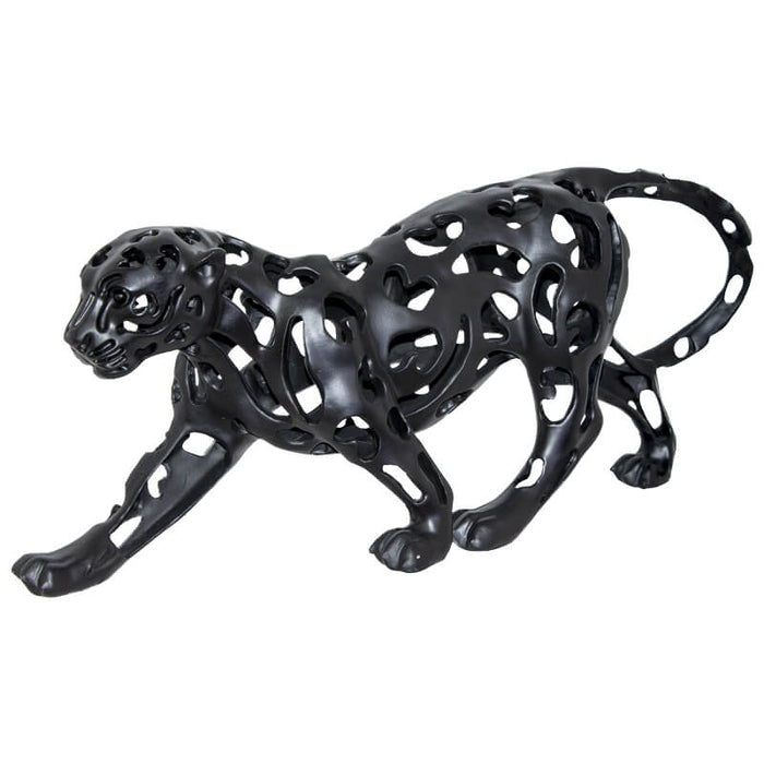 BLACK LEOPARD 61CM SCULPTURED TRAN