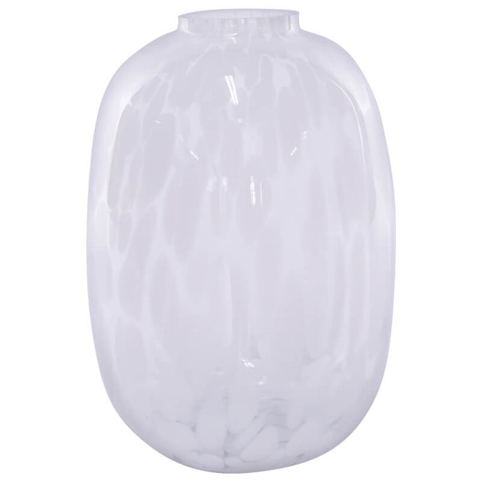 WHITE SPLASH VASE 30X20CM TRAN