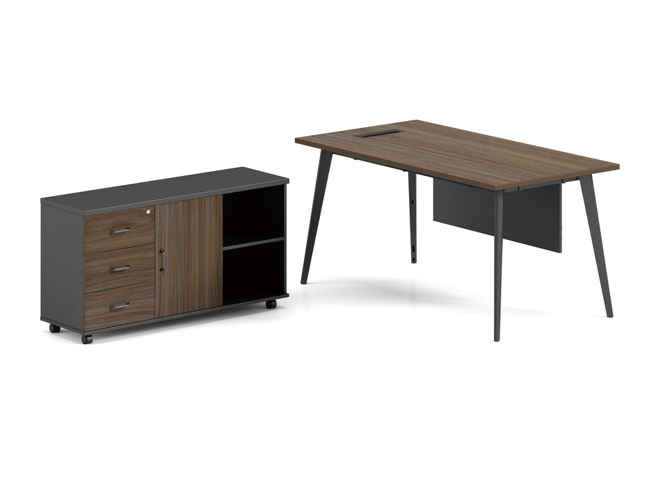 OZ-3302-18 EXECUTIVE DESK (BROWN/GREY) 1.8M