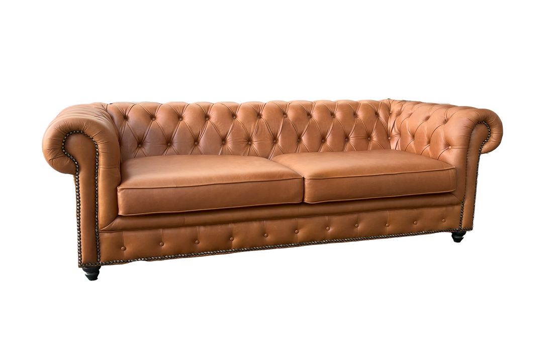 RHODES 3DIV SOFA BROWN FULL LEATHER ALP2497 ALPI