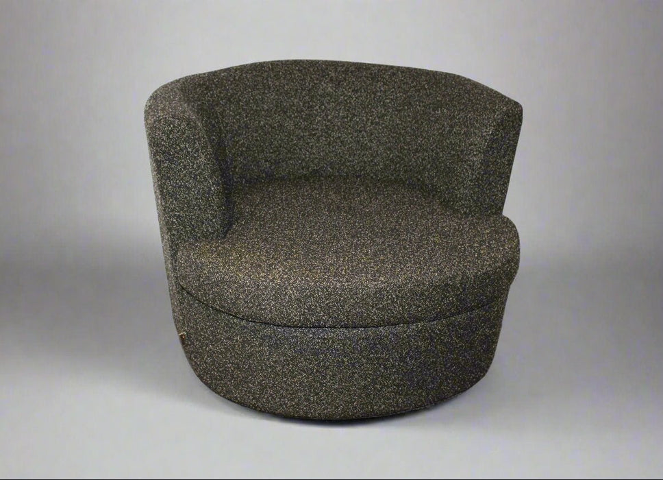 SANDALIO Swivel chair in black fabric