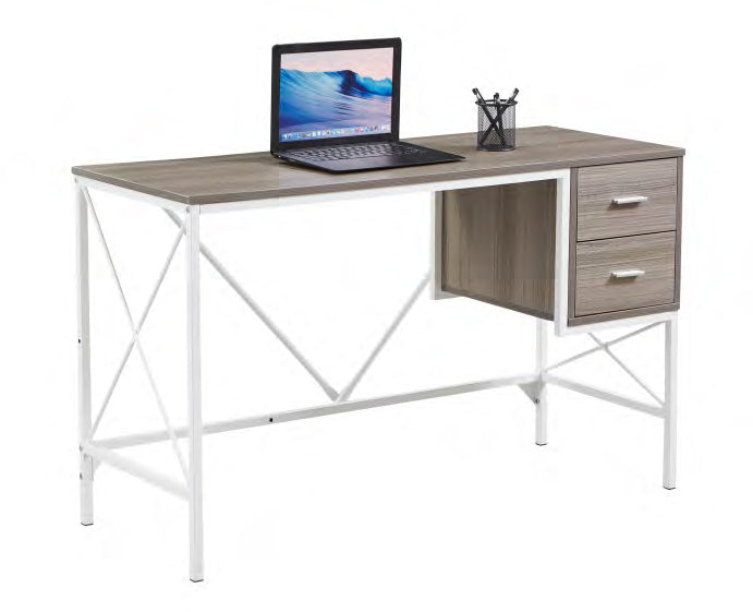 SG-037 OFFICE DESK (OAK/WHITE) 1.1M