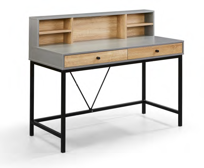 SG-042 OFFICE DESK (BROWN OAK/BLACK) 1.2M