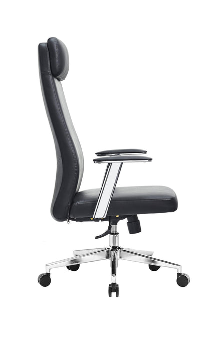 BLACK LEATHER HIGHBACK CHAIR SP-985A STELLAR LIMITED
