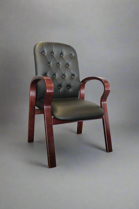 STL-CP-04 VISITOR CHAIR (PU BLACK) STELLAR LIMITED