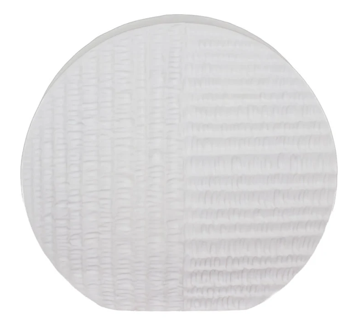UWA VASE WHITE 36X8X34CM TRANS NATAL CUT GLASS