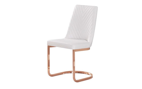 VALENTIONO DINING CHAIR TAUPE GOLD LEGS RED ROOSTER