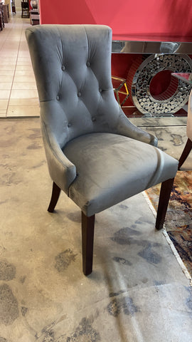 VENUS DINING CHAIR GREY/SILVER RED ROOSTER