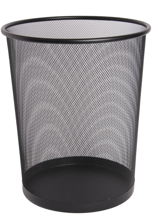 KENZEL WASTEBIN LARGE - ROUND - BLACK WALT