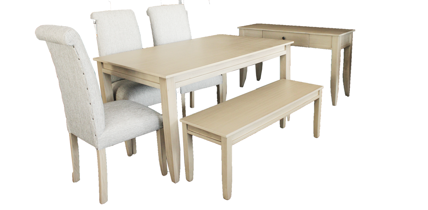 HIGHLAND DINING TABLE ONLY - RUSTIC BEIGE LINEAR CLASSICA