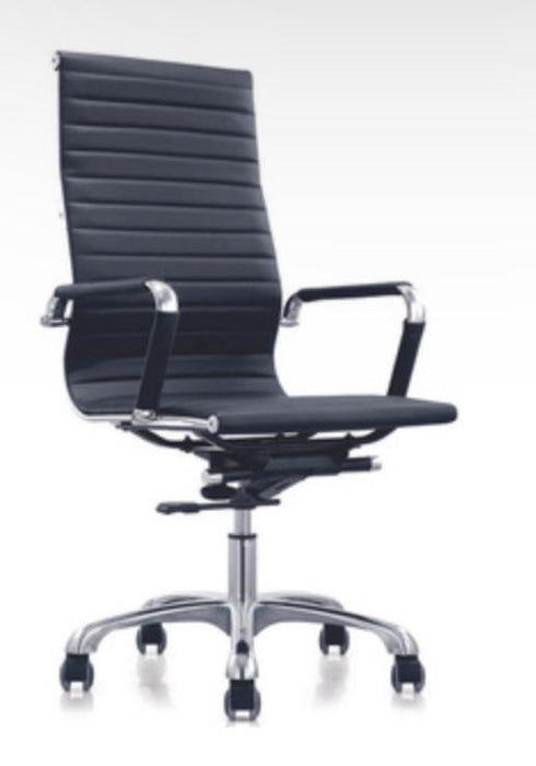 HT728-A HIGHBACK REV CHAIR (PU LEATHER-BLACK) OFFICE INNOVATIONS