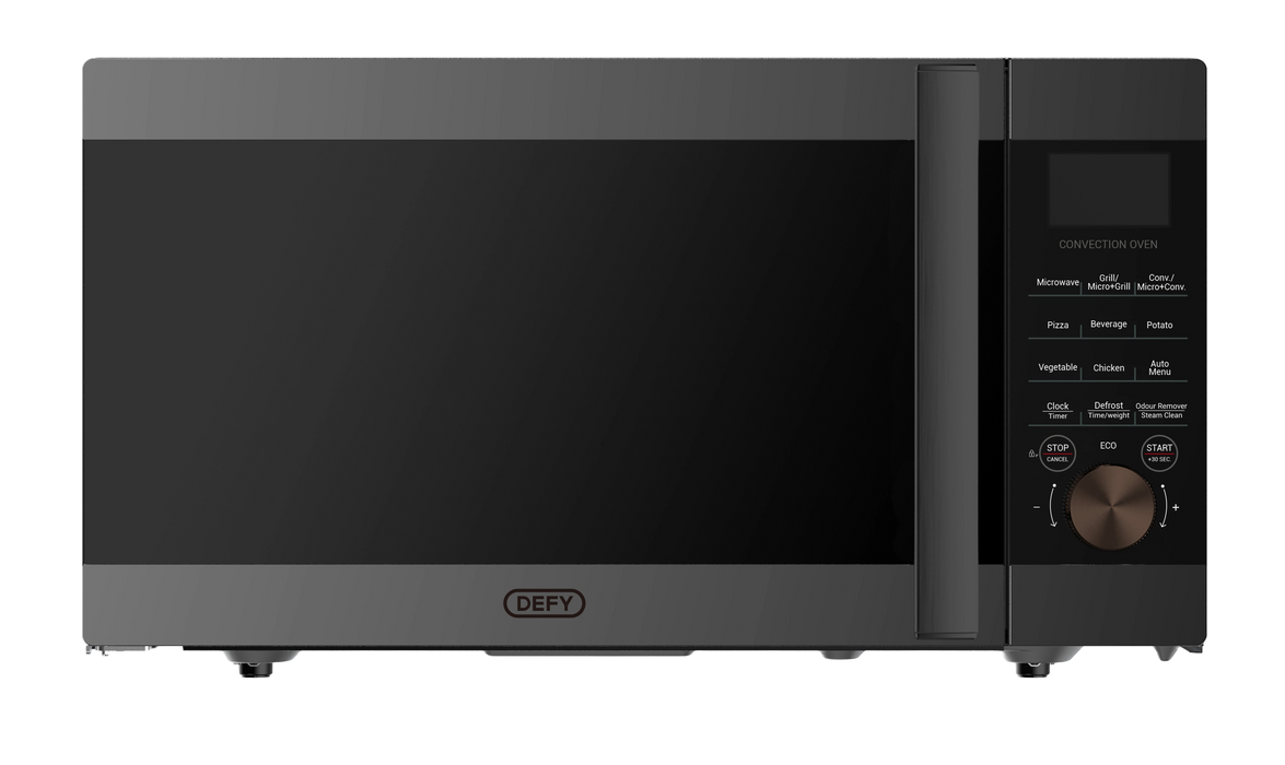 DEFY 43L BLACK GLASS CONVECTION MICROWAVE OVEN DEFY