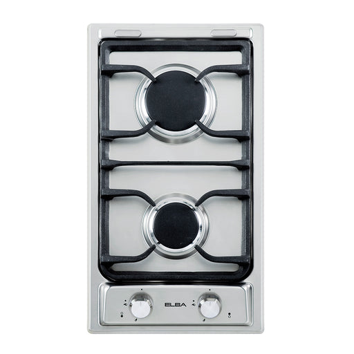 ELBA 30CM 2 BURNER GAS HOB STAINLESS STEEL D.K. GAS APPLIANCES (P