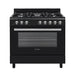 ELBA ESSENTIAL 90CM 5BRN FULL GAS STOVE BLACK D.K. GAS APPLIANCES (P