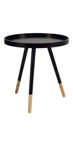 INNIS ROUND TRAY SIDE TABLE BLACK
