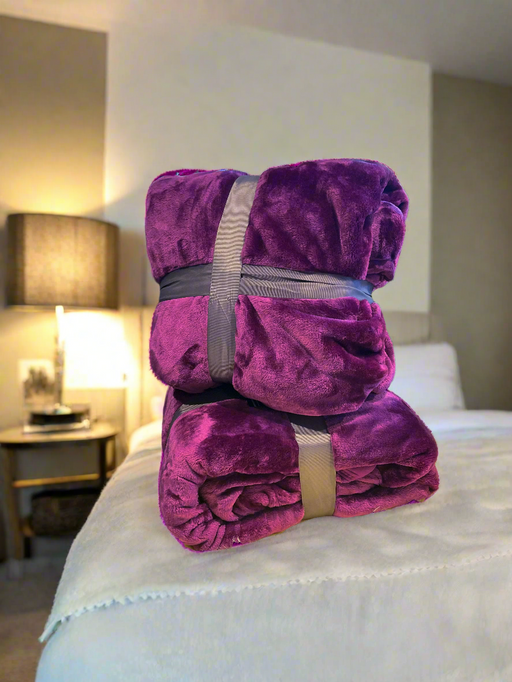 152CM PURPLE RABBIT FUR THROW JENOVIC INVESTMENTS CC