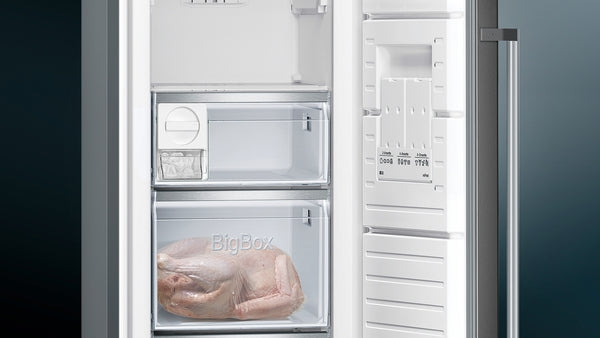 SIEMENS IQ500 242L UPRIGHT FREEZER BLACK STEEL BSH HOME APPLIANCES
