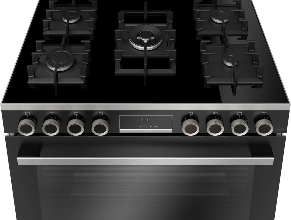 Bosch freestanding cooker modern kitchen setup