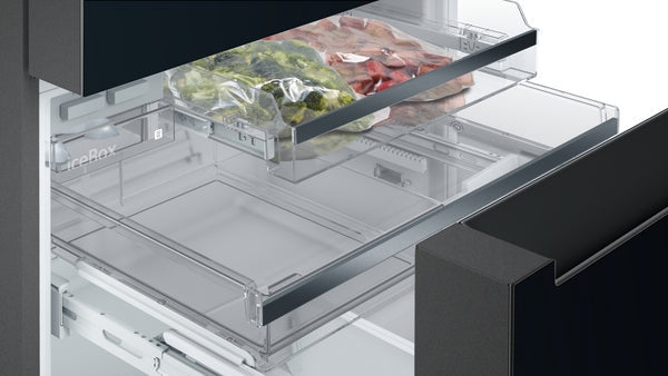 SIEMENS IQ700 458L BLACK GLASS FRENCH DOOR FRIDGE BSH HOME APPLIANCES