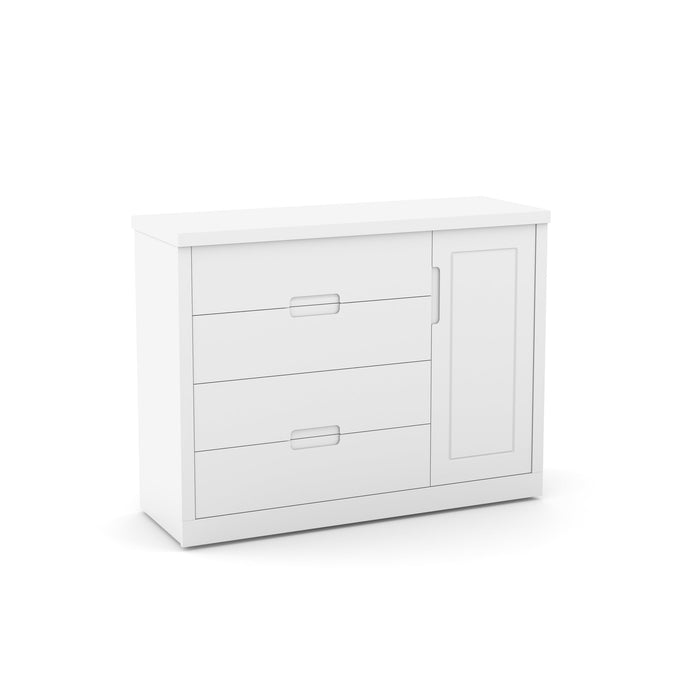 TUTTO CHEST OF DRAWERS, 1 DOOR WHITE MATI