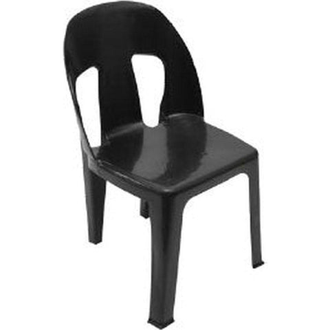 OCCASSIONAL TWO HOLE BLACK CHAIR