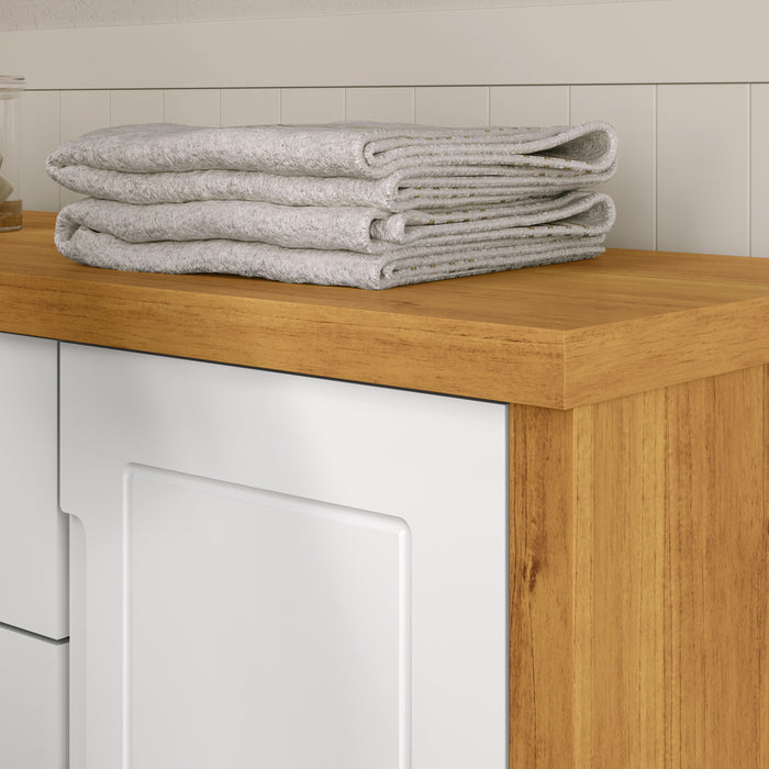 TUTTO CHEST OF DRAWERS, 1 DOOR WHITE/FREIJO MATI